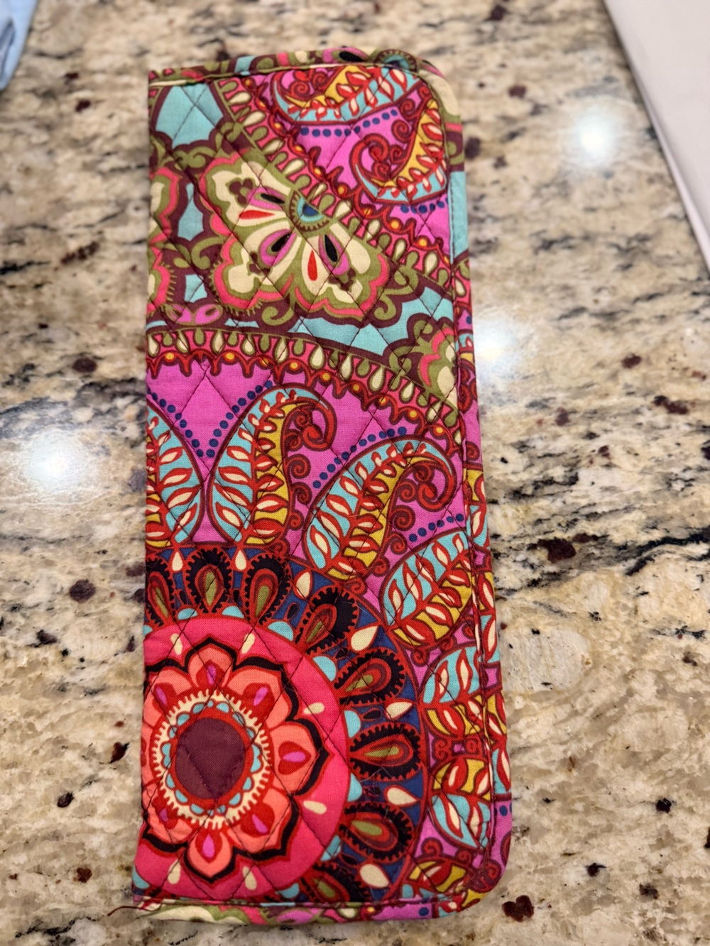 Vera Bradley Pink Multicolor Paisley Hair Tool Case